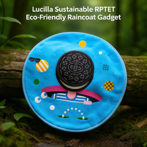 Lucilla Sustainable RPET Round Towel Eco-Friendly <b>Raincoat</b> Gadget - Product Image 3