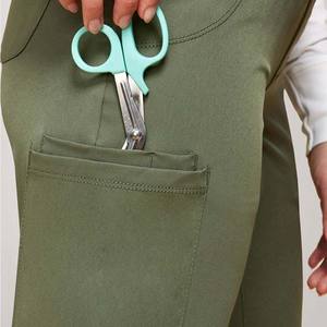 Uniforme médico Scrubs Conjunto médico Scrub para mujer Top médico Scrubs y pantalones Moda Poliéster Nylon Logotipo personalizado Tejido Manga corta - Product Image 6