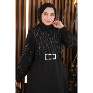แบล็คเพิร์ล MSW19116-3 ชุดเสื้อมิดิคอกลมลำลอง 2 ชิ้นพร้อมผ้าโพลีเอสเตอร์ 100% - Product Image 2