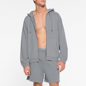 Ensemble de sweat-shirts et shorts pour homme, coupe classique, léger, hiver, à capuche, uni, décontracté, confortable, respirant - Product Image 6