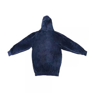 Vente en gros de sweats à capuche personnalisés pour hommes, en molleton de coton uni, délavés à l'acide, de haute qualité, style vintage, avec marque privée - Product Image 6