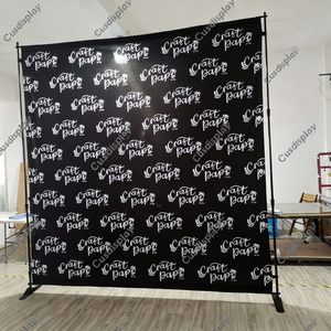 10 Paneles de Fondo Telescópicos de 8x8 pies para Conferencias, con Logotipo Personalizado, Soporte para Pancartas, Alfombra Roja, Marco de Aluminio para Fiestas - Product Image 2