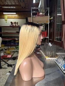 Peluca de cabello crudo vietnamita Bonestraight Rubio cabello humano virgen 190% densidad Peluca de encaje completo cabello liso para mujeres negras - Product Image 3