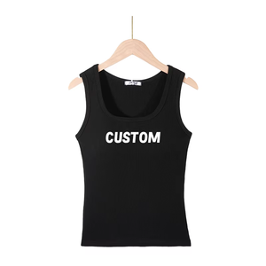 Vente en gros Débardeurs personnalisés en coton sans manches pour femmes Hauts d'été décontractés pour dames grande taille disponible d'usine OEM/ODM - Product Image 3