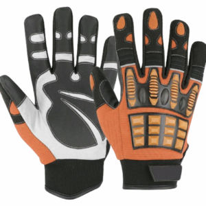 Gants de mécanicien en cuir synthétique renforcé haute visibilité Gants de travail de sécurité industrielle Résistance à la chaleur lisse Certifié CE - Product Image 6