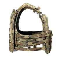 Gilet tactique porte-plaques AVS avec système MOLLE, gilet de camouflage réglable pour l'entraînement Airsoft