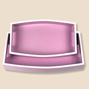 Plateau de service élégant en métal vert pour la cuisine à domicile Plateau décoratif élégant pour les collations, le thé et le service de fête - Product Image 2