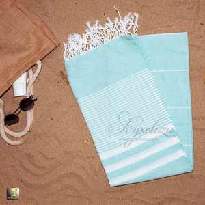 Toalla de playa de algodón turco Hammam 100% Natural Durable Calidad y suavidad Toalla de playa de calidad premium - Product Image 3