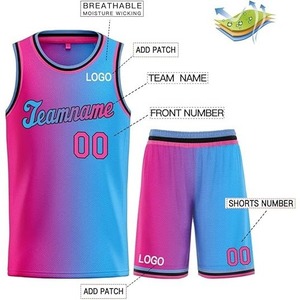 2025 gilet de basket-ball Double face sublimation impression maillot respirant séchage rapide caractéristique nouveau bleu équipe uniforme pour l'été - Product Image 3