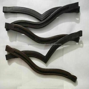 Luxury Handcrafted Black or Brown All Shape Leather Empty Channel <b>Bridle</b> Browbands for Horse in All Sizes Full Cob <b>pony</b> - Product Image 4