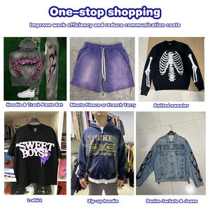 Haute qualité grande taille hommes à capuche surdimensionné goutte épaule poids lourd coton sans fil imperméable brodé tricoté armure - Product Image 6