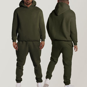 Conjuntos Deportivos Unisex Personalizados 2024, Sudadera con Capucha y Pantalones Joggers, Conjunto Deportivo Otoñal, Transpirable, Resistente al Viento, Poliéster/Algodón - Product Image 3