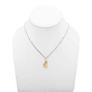 Diseño de corazones dobles S925 plata esterlina con moissanita redonda diamante corazón colgante joyería regalo para mujer - Product Image 2