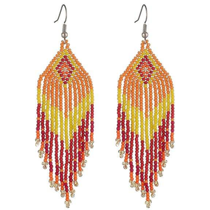 Handmade <b>Colorful</b> <b>Beaded</b> Pendant Earrings for Women Classic Party Custom Fashion Jewelry Lightweight Dangle Gifts - Product Image 2