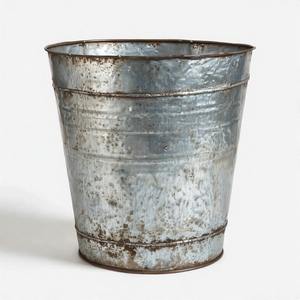 Rustnest กระถางโลหะโบราณทรงไข่ชุบสังกะสีพร้อมที่จับสำหรับตกแต่งบ้านสวนกระถางดอกไม้ - Product Image 4