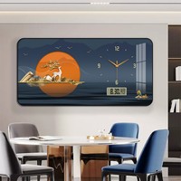 Minimalisme salle à manger peinture décorative mur Art bureau décoration murale cadre cristal porcelaine peinture décor Art avec horloge