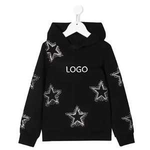 Streetwear personnalisé strass sweat à capuche surdimensionné fabricant haute qualité sérigraphie pull hommes sweats à capuche bases coton mélangé - Product Image 4