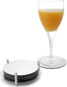 Accessoire de tasse de tampons ronds en acier inoxydable en métal - Product Image 4