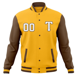 Veste universitaire surdimensionnée unisexe aux couleurs contrastées Bomber Streetwear avec patchs de broderie Veste universitaire Hip Hop Dropshipping - Product Image 5