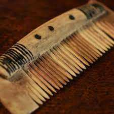 Peine de barba tallado de animales de hueso Natural hecho a mano mango grande arte antiestático coleccionable precio bajo - Product Image 4