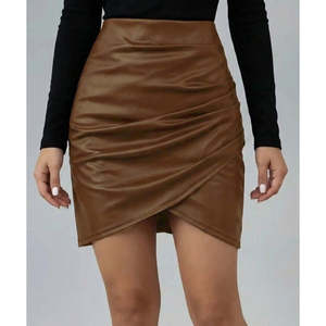 Jane's Women's High-Waisted Side-Zip <b>Pleated</b> <b>Mini</b> Leather <b>Skirt</b> 30562 - Product Image 4