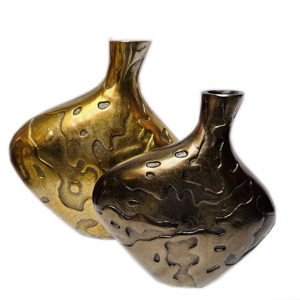 Pièce de temps or Vases à fleurs en métal aluminium poli miroir Vase à fleurs Supports pour mariage - Product Image 3