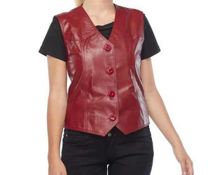 Gilet en cuir d'hiver imperméable et écologique pour femme, matelassé, zippé, respirant, surdimensionné - Product Image 5
