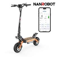 Motos tout-terrain NANROBOT F7 - Moteurs doubles 1000W, batterie lithium 52V 20.8Ah, pneus de 11 pouces, vitesse maximale de 37 mph