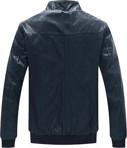 Chaqueta de Cuero Vacuno para Hombre de Alta Calidad, Cuello Alto, Logotipo Frontal, Ecológica, Transpirable, de Secado Rápido, para Invierno - Product Image 3