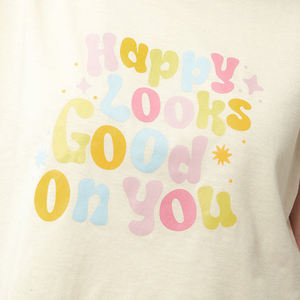 T-shirt court pour femme en molleton 100 % coton, fabriqué en usine, nouveau style, coupe classique, respirant, design estival - Product Image 6