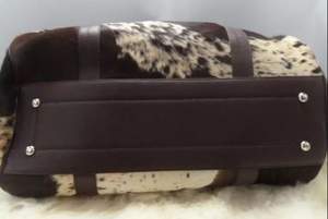 Bolsa de Lona de Viaje de Cuero de Vaca Auténtico de Alta Calidad, Estilo de Moda, Cremallera, Piel de Vaca Natural Auténtica, Unisex - Product Image 3