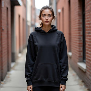 Coupe ample poids lourd pull à capuche femmes 450 GSM sweats dames respirant extérieur Streetwear pull à capuche femmes - Product Image 5