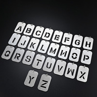 À la mode creux lettre initiale nom collier argent acier inoxydable 26 Alphabet pendentif collier pour hommes femmes bijoux