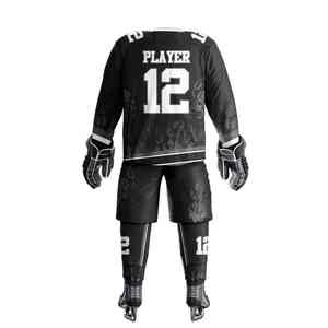 Set Premium Personalizzato di Maglia e Pantaloni da Hockey su Ghiaccio, 100% Poliestere Traspirante e ad Asciugatura Rapida, Abbigliamento Professionale per Allenamento e Partite - Product Image 5