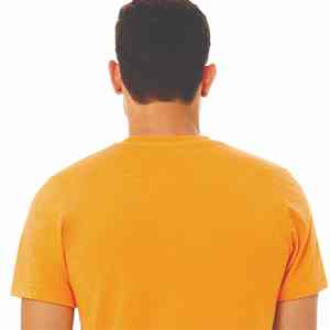 เสื้อยืดคอกลมสำหรับผู้ชายผ้าคอตตอนผสมทรงสลิมฟิตแขนสั้นระบายอากาศได้ดี - Product Image 4