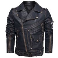 Veste en cuir bomber authentique 2025 pour homme, vestes en cuir de moto, couleur noire, veste en cuir pour homme