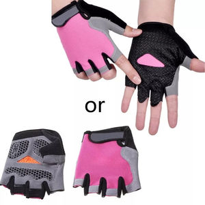 Guantes de Cuero de Primera Calidad para Ciclismo, Medios Dedos, con Logotipo Personalizado, para Verano, Ciclismo, Escalada, Entrenamiento, Fabricados en Pakistán - Product Image 1