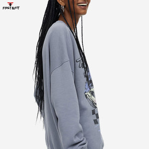 Pull à manches longues à design personnalisé Sweat-shirt à épaules tombantes pour femme Prix de gros à vendre - Product Image 2
