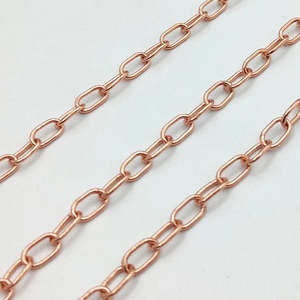 Cadena de Cobre con Eslabones Ovalados Chakralume de 4x6 mm, 1 Metro, Chapada en Oro, Plata y Oro Rosa, Sin Níquel, Antideslustre, para Fabricación de Joyería, Venta al por Mayor, DIY - Product Image 2