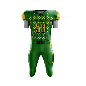 ชุดยูนิฟอร์มอเมริกันฟุตบอลราคาประหยัด ดีไซน์โดดเด่น พิมพ์ลายแบบซับลิเมชั่น ระบายอากาศได้ดี - Product Image 1