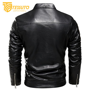Meilleure qualité hommes veste en cuir noir mode veste en cuir pour hommes respirant classique collège Style Tessuto vestes en cuir - Product Image 3