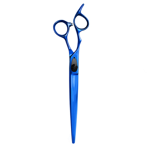 Tijeras de Peluquería Canina de Acero Inoxidable de Alta Calidad para Diestros, Punta Recta, Color Azul, Recubrimiento Antiadherente - Product Image 5