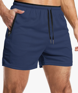 Shorts en maille pour hommes, usine directe, séchage rapide, vêtements de sport actifs, nylon, polyester, sport, course à pied, fitness, salle de sport - Product Image 5