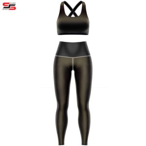 Combinaisons de sport de haute qualité à séchage rapide, ensemble de fitness de haute élasticité, leggings, ensemble de yoga sportif 2 pièces pour femme - Product Image 6