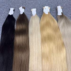 ช่อผมคนดำแบบช่อเดียวพร้อมลูกไม้สีน้ำตาลเข้มสำหรับผู้หญิงผมคนเวียดนามแท้ตรงจากธรรมชาติ - Product Image 3