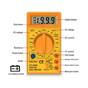 * Presa * multimetro digitale voltmetro amperometro Ohm Tester DT830B-casa e giardino/fai da te - Product Image 4
