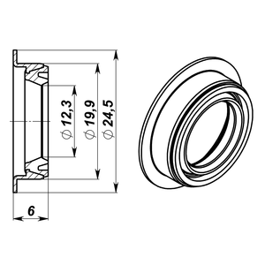Joint d'étanchéité SLCH02 pour Chrysler 10" (A604, A606, 41TE, 42LE) ; 10" LU (A606, 42LE) ; 62TE ; 9-1/2" LU (A413, A470, A670, A604) - Product Image 2