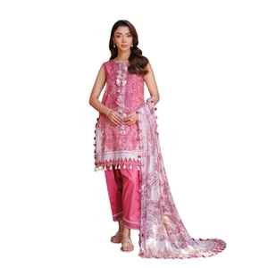 Ropa paquistaní india de algodón de último diseñador para mujer-Kurti de mujer con pantalones a juego para fiestas de exportador indio - Product Image 1
