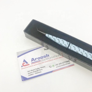 Extensions de cils professionnelles en acier inoxydable de haute qualité pince à épiler noir Plasma imprimé 45 degrés conique pointu en gros - Product Image 5
