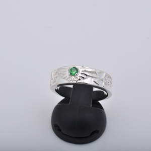 แหวนเพทายทรงกลมสีเงินสเตอร์ลิง925อัญมณีธรรมชาติของขวัญแต่งงานที่สมบูรณ์แบบสำหรับผู้หญิงการออกแบบเครื่องประดับเพชร - Product Image 3